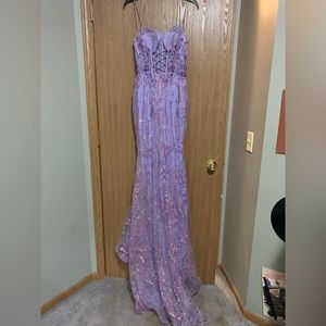 Jovani purple prom dress size 2 fits like a small